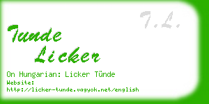tunde licker business card